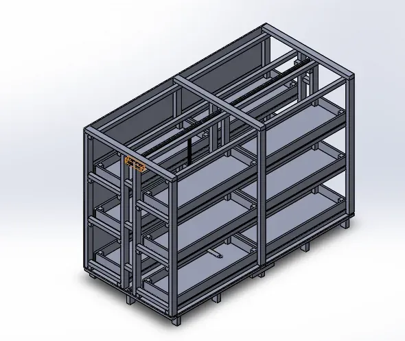 The CAD model of the frame