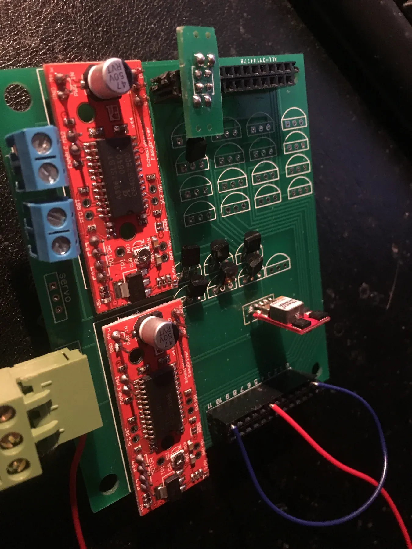 The circuit boards for the garden robot