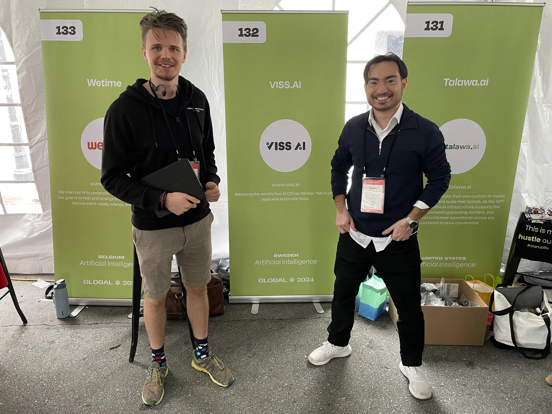 Showing VISS.AI at our booth at Startup Grind in the US, April 2024