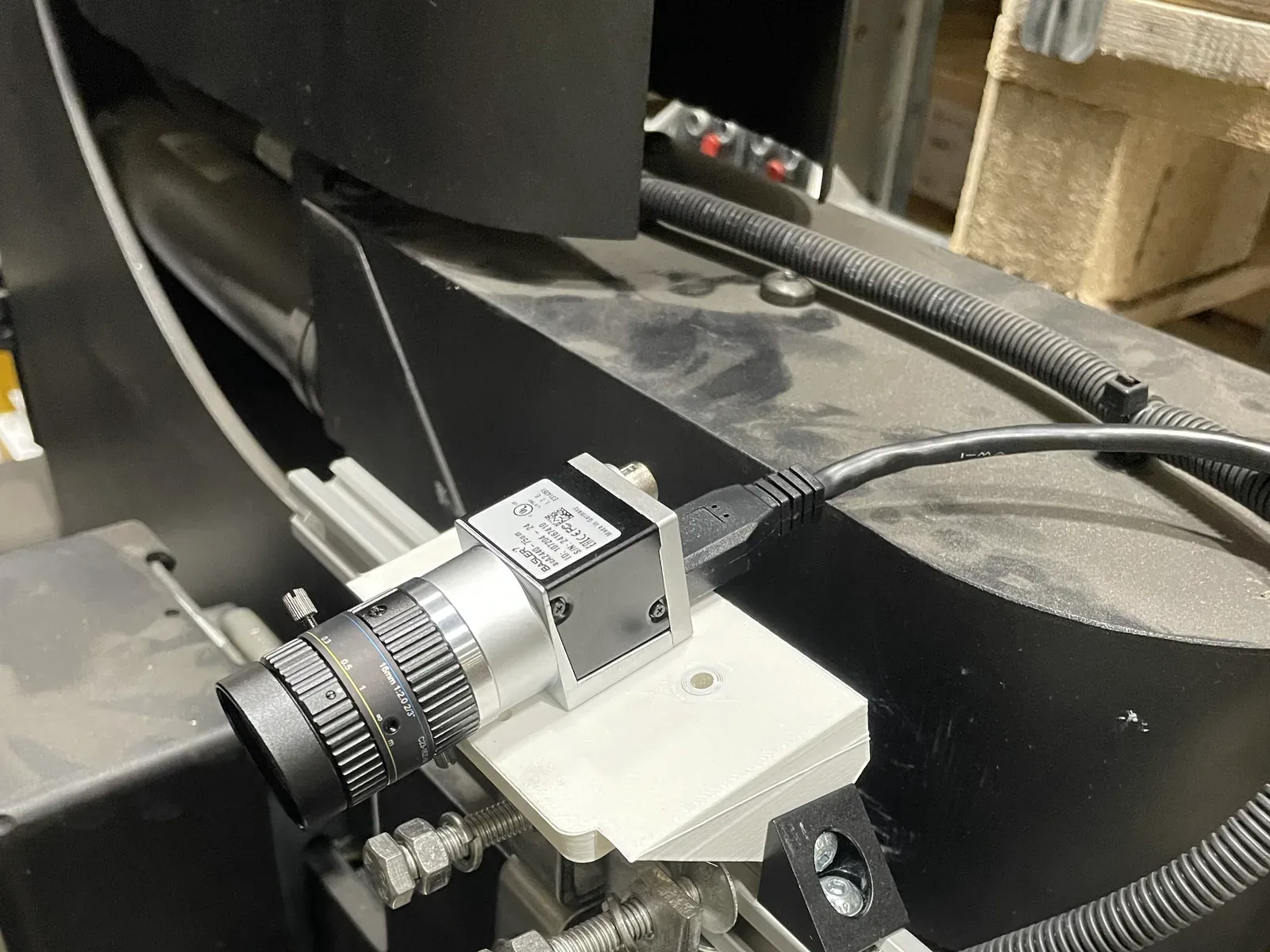 A LabelDetector camera mounted and running at the pilot