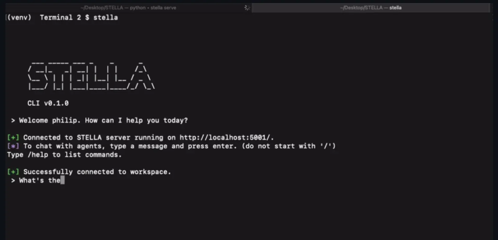 The STELLA command line